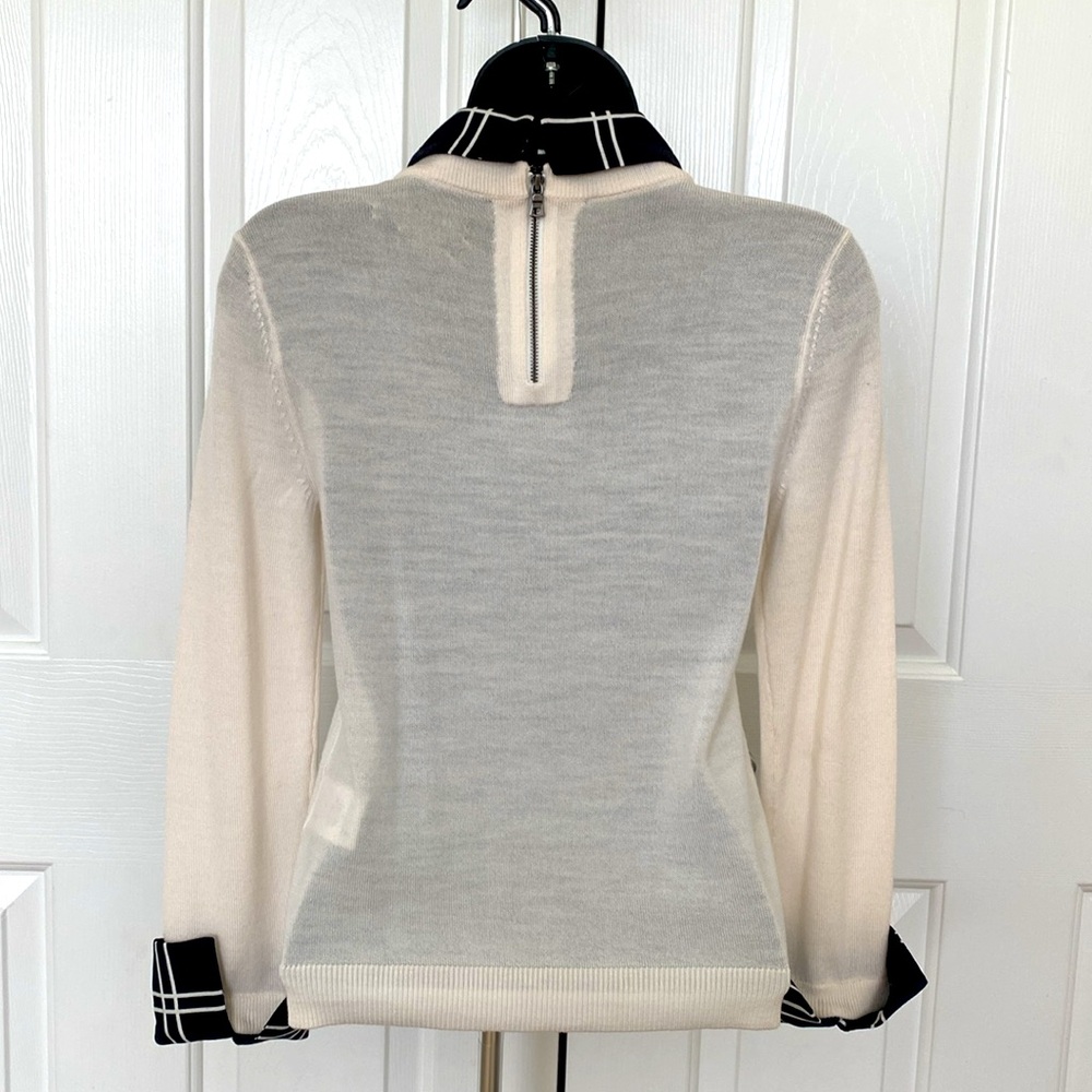 Alice + Olivia Porla Collared Wool Sweater Top Size Small NWT - Picture 5 of 8